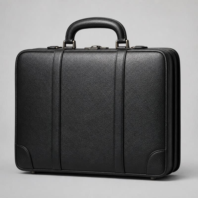 Black Leather Valise