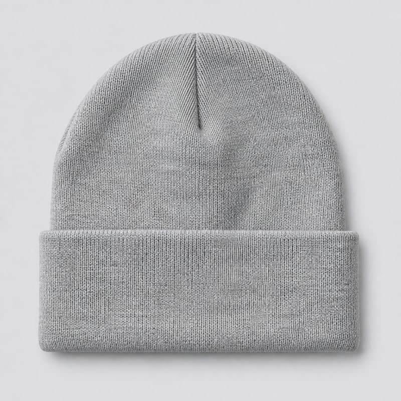 Grey Cotton Beanie